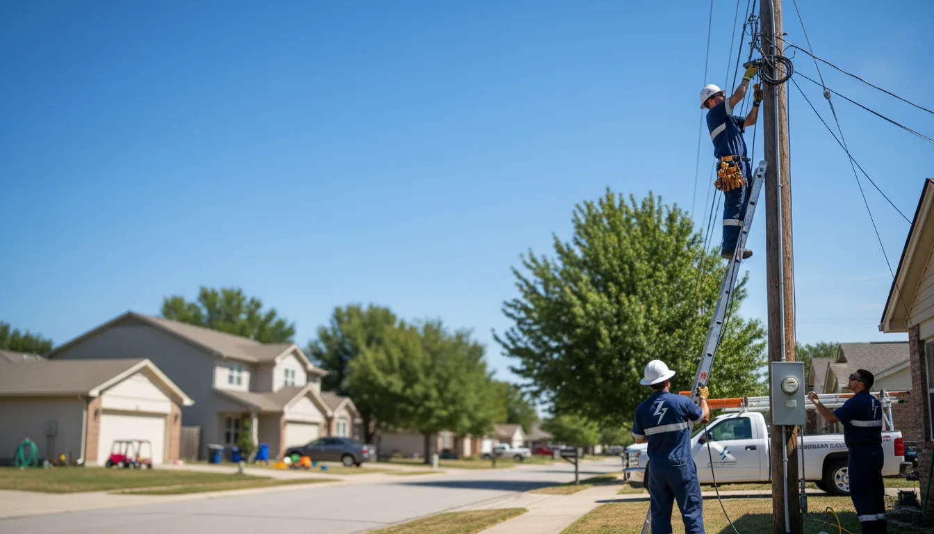 Residential electrician providing installation services in Minco, OK